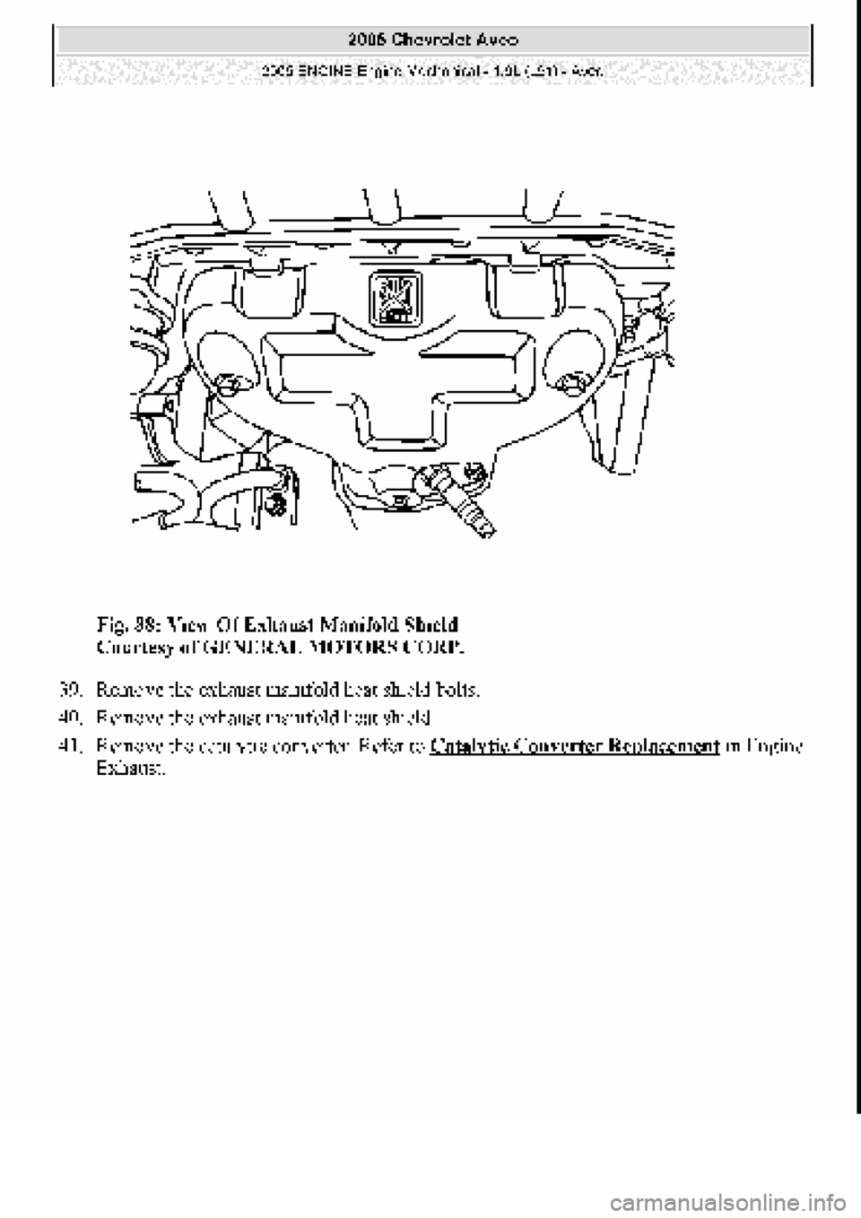 CHEVROLET AVEO 2002  Service Repair Manual 