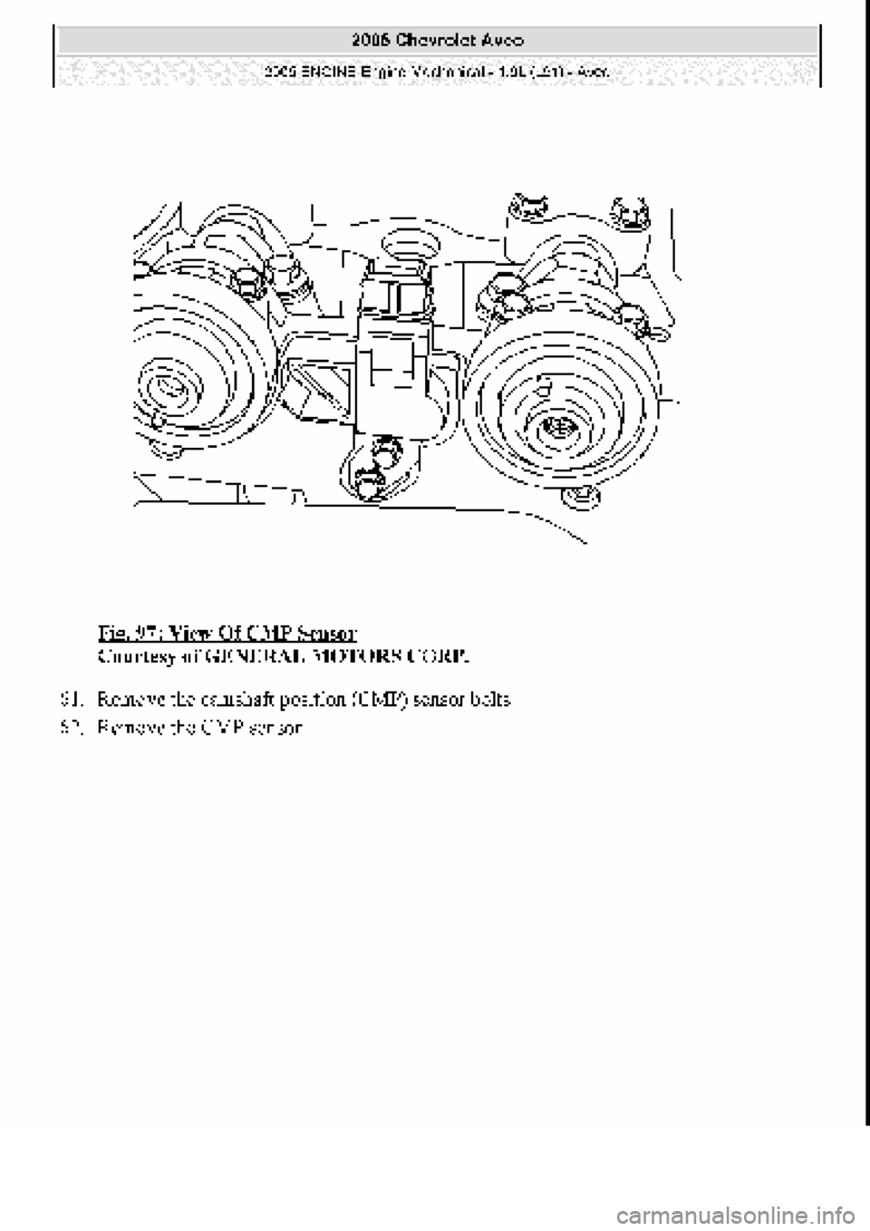 CHEVROLET AVEO 2002  Service Repair Manual 