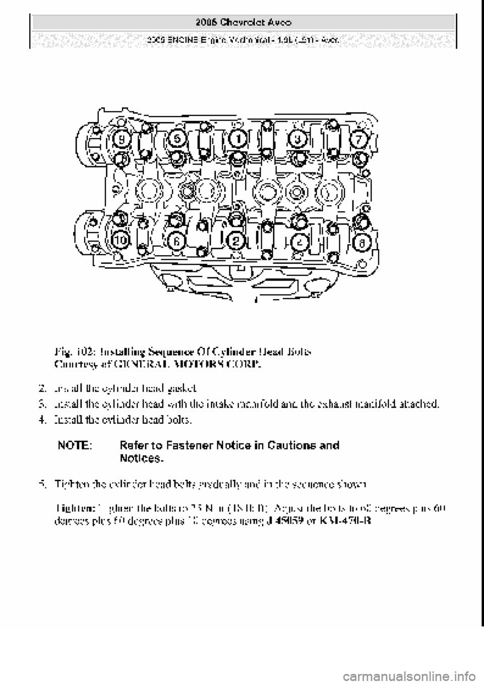 CHEVROLET AVEO 2002  Service Repair Manual 