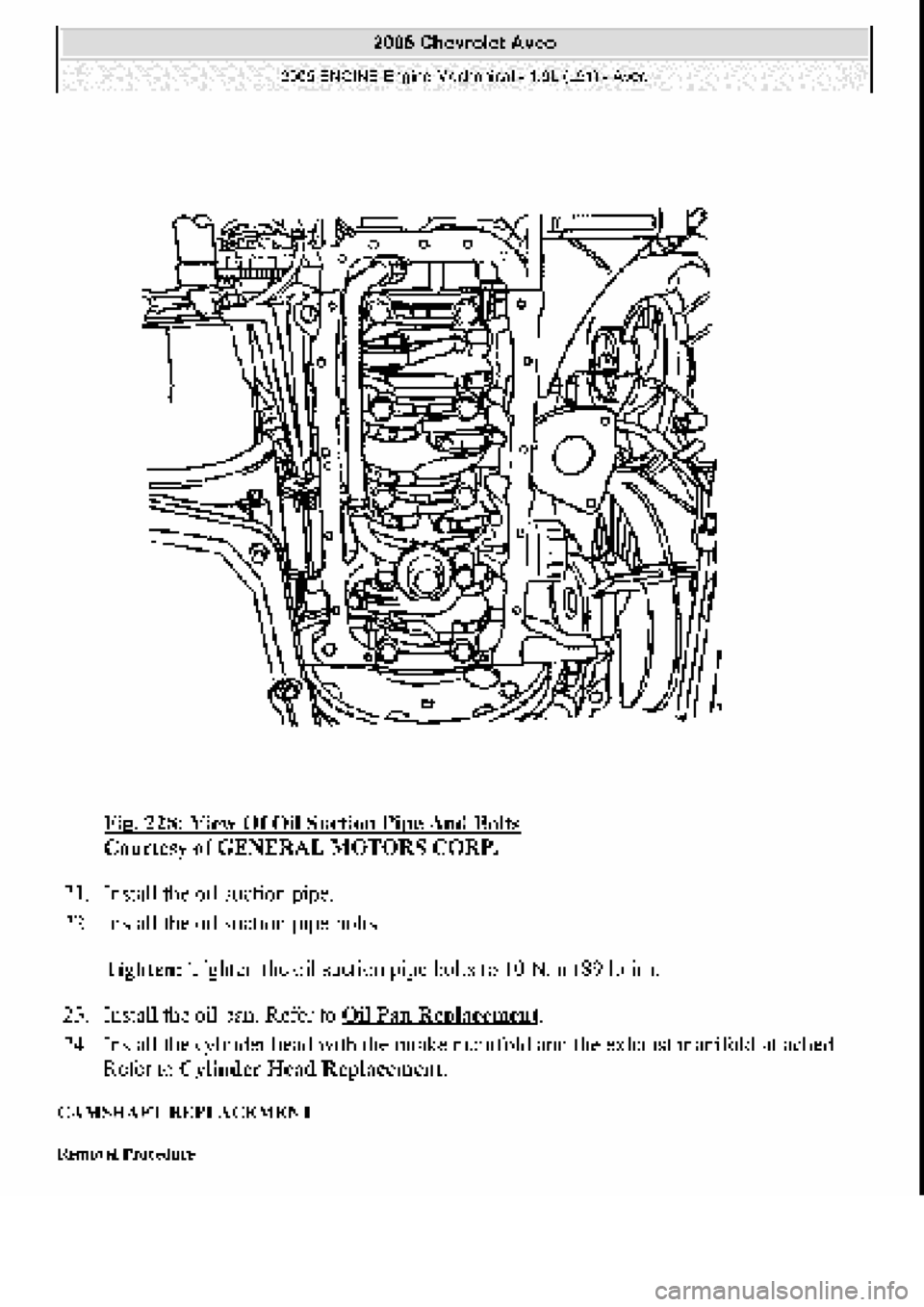 CHEVROLET AVEO 2002  Service Repair Manual 
