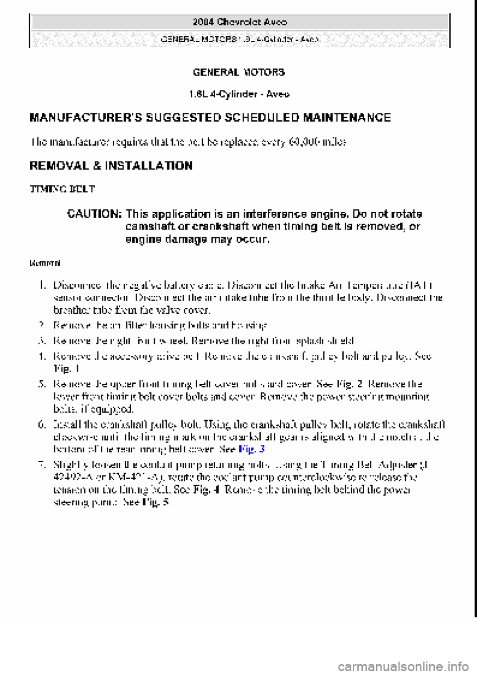 CHEVROLET AVEO 2002 Service Repair Manual CHEVROLET AVEO 2002 Service Repair Manual