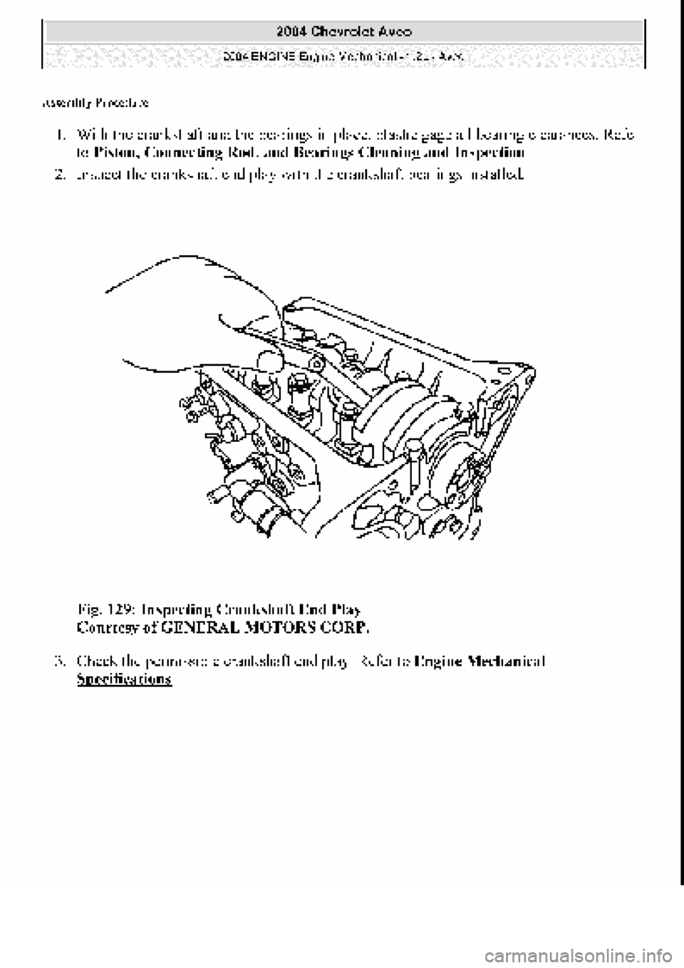 CHEVROLET AVEO 2002 Service Repair Manual CHEVROLET AVEO 2002 Service Repair Manual