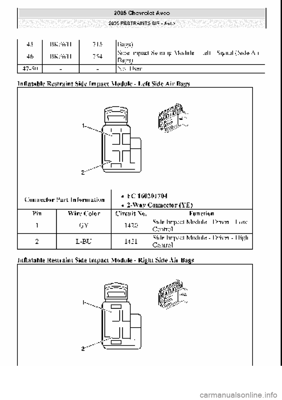 CHEVROLET AVEO 2002  Service Repair Manual 