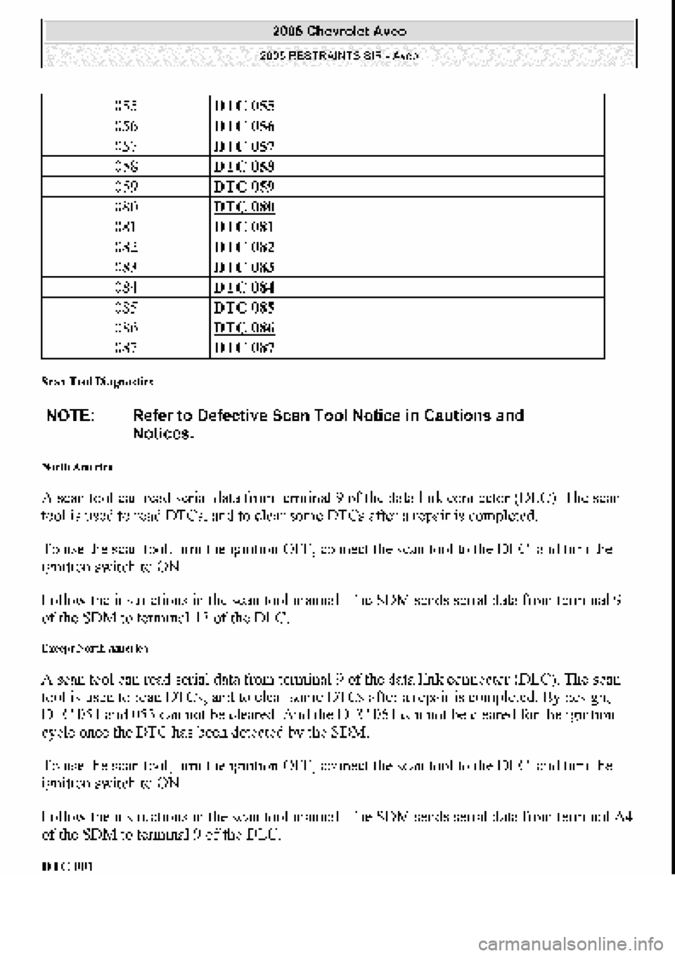 CHEVROLET AVEO 2002  Service Repair Manual 