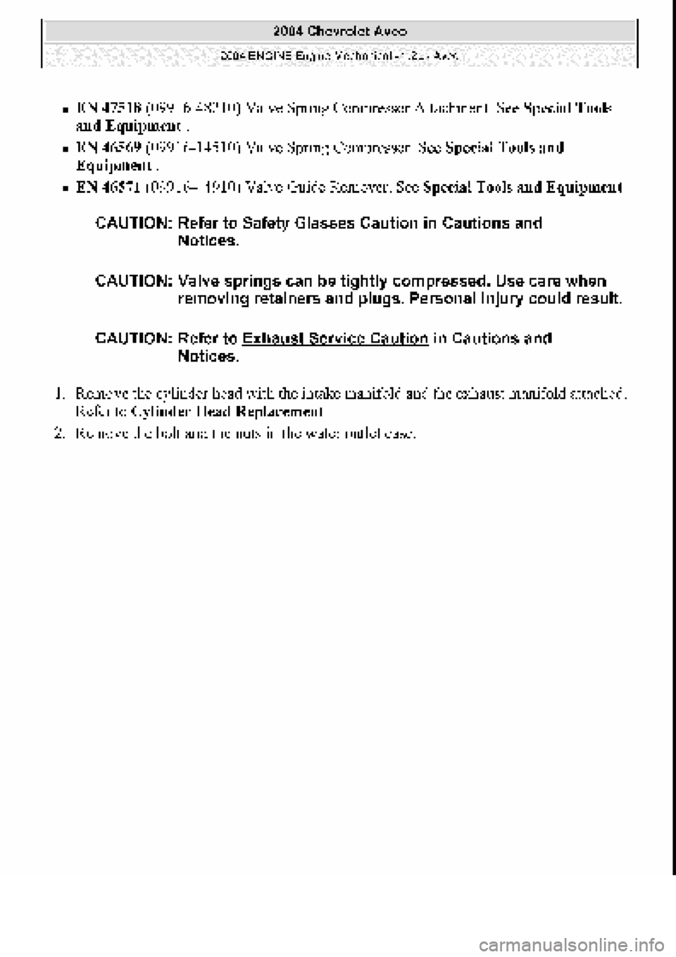 CHEVROLET AVEO 2002 Service Repair Manual CHEVROLET AVEO 2002 Service Repair Manual