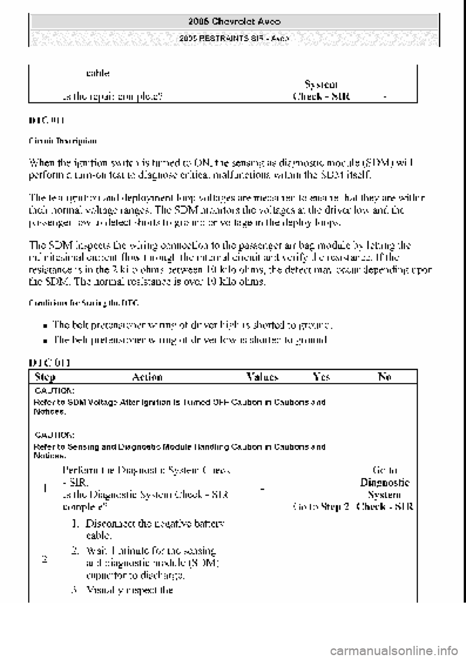 CHEVROLET AVEO 2002  Service Repair Manual 
