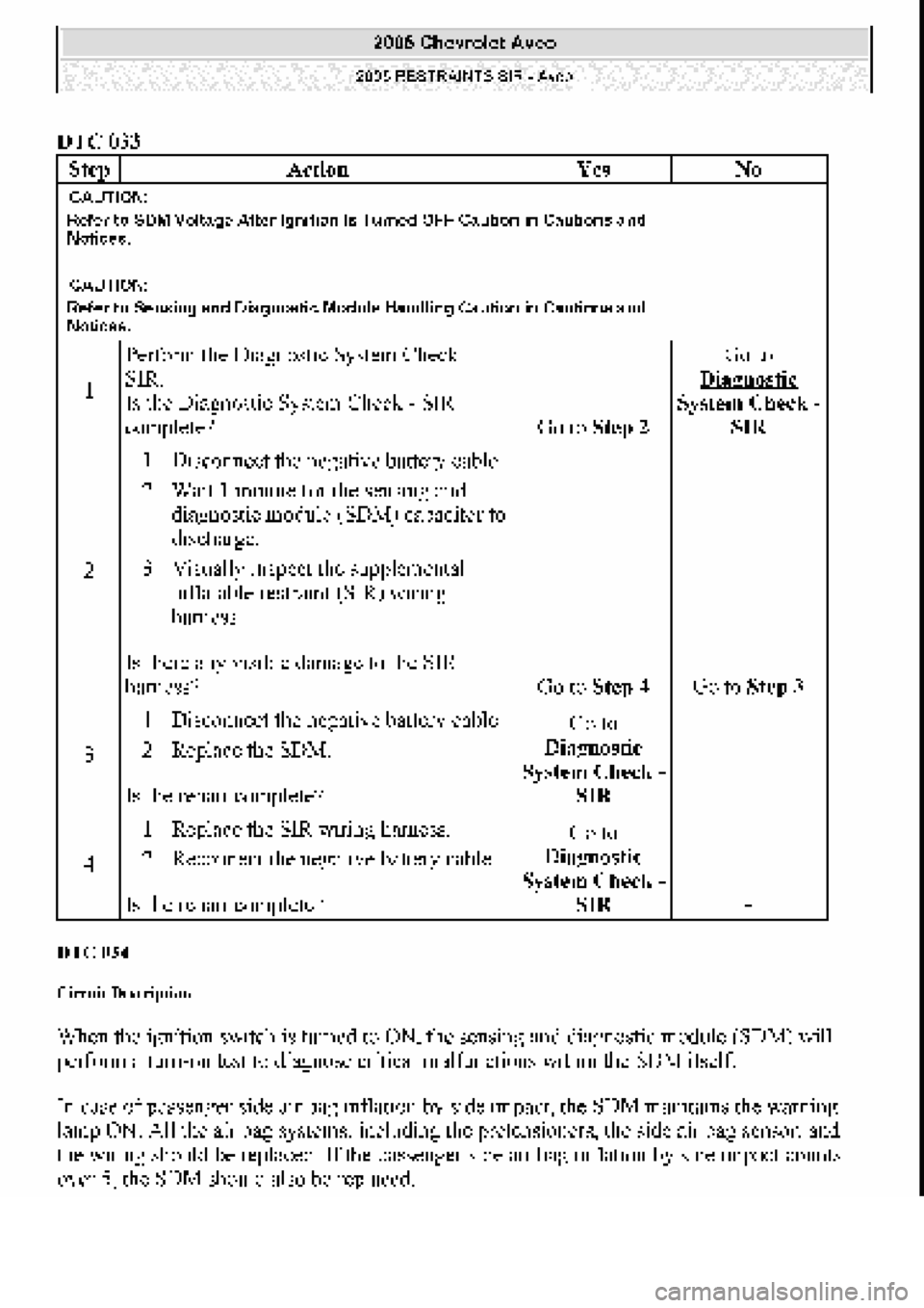 CHEVROLET AVEO 2002  Service Repair Manual 