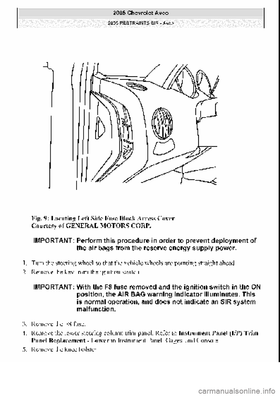 CHEVROLET AVEO 2002  Service Repair Manual 