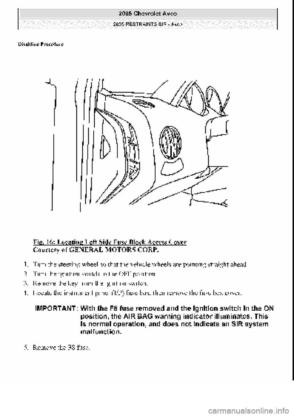 CHEVROLET AVEO 2002 Service Repair Manual CHEVROLET AVEO 2002 Service Repair Manual