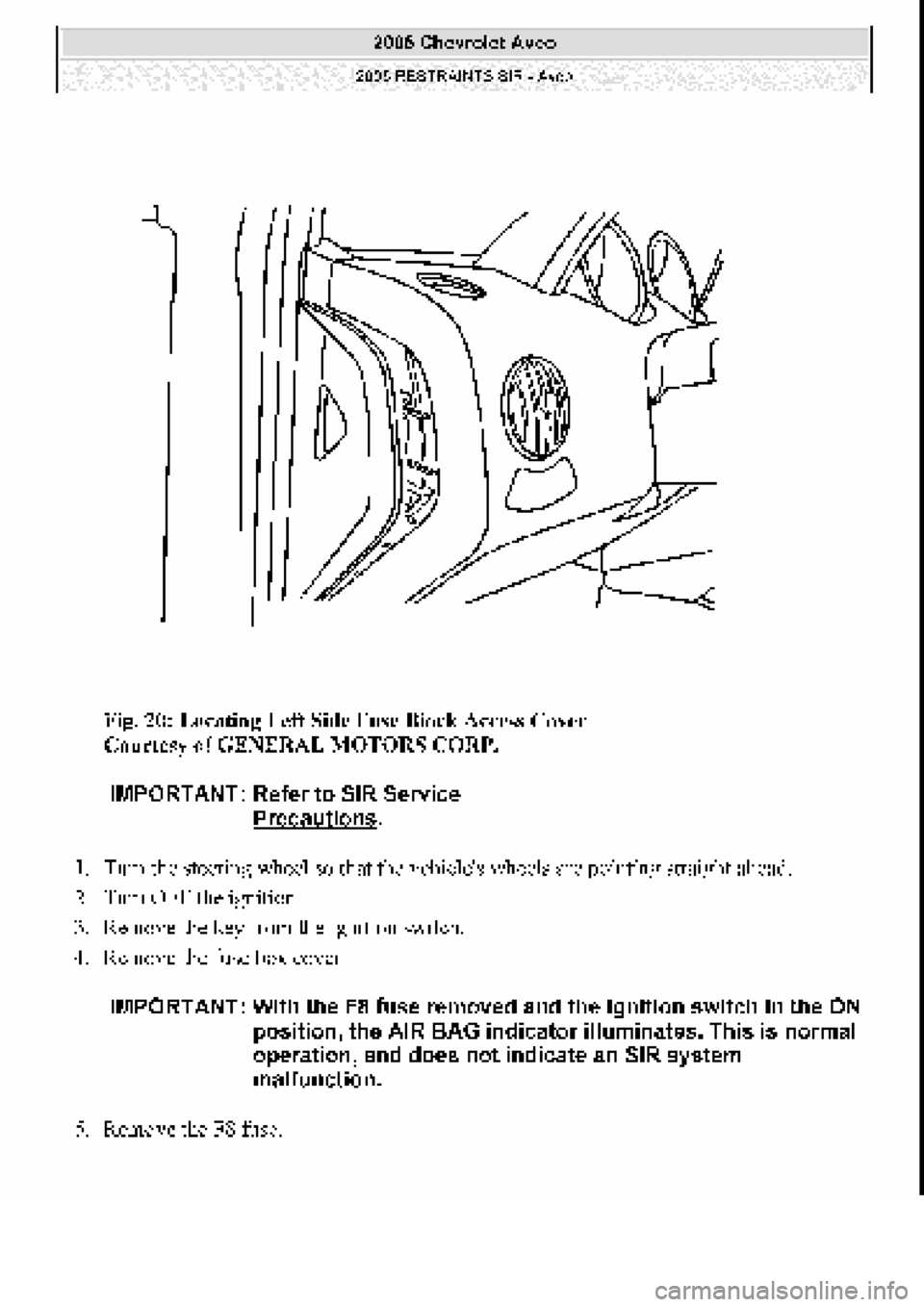 CHEVROLET AVEO 2002 Service Repair Manual CHEVROLET AVEO 2002 Service Repair Manual