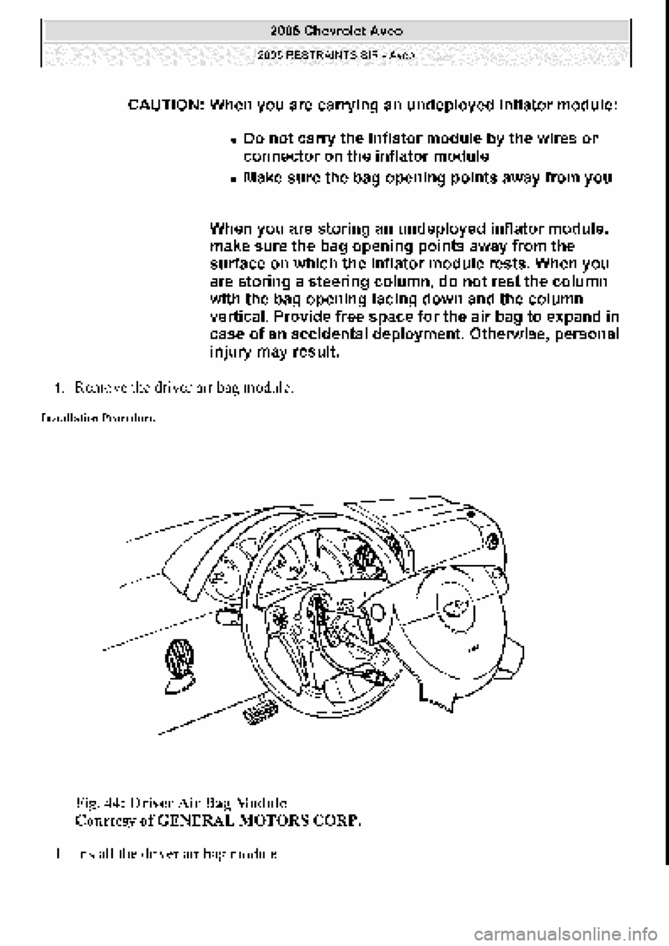 CHEVROLET AVEO 2002 Service Repair Manual CHEVROLET AVEO 2002 Service Repair Manual