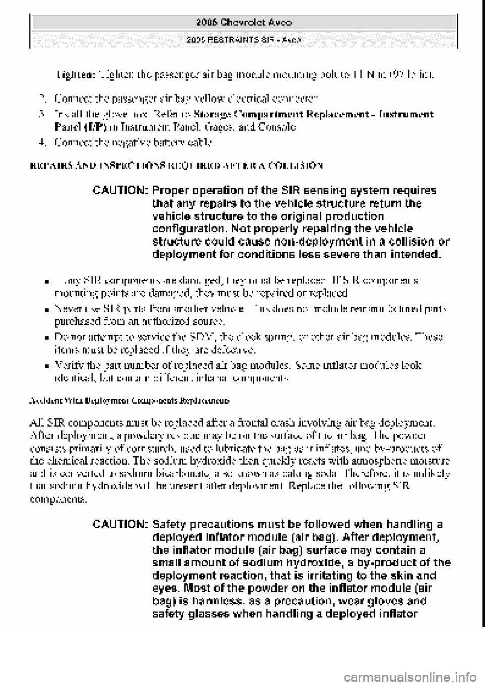 CHEVROLET AVEO 2002 Service Repair Manual CHEVROLET AVEO 2002 Service Repair Manual