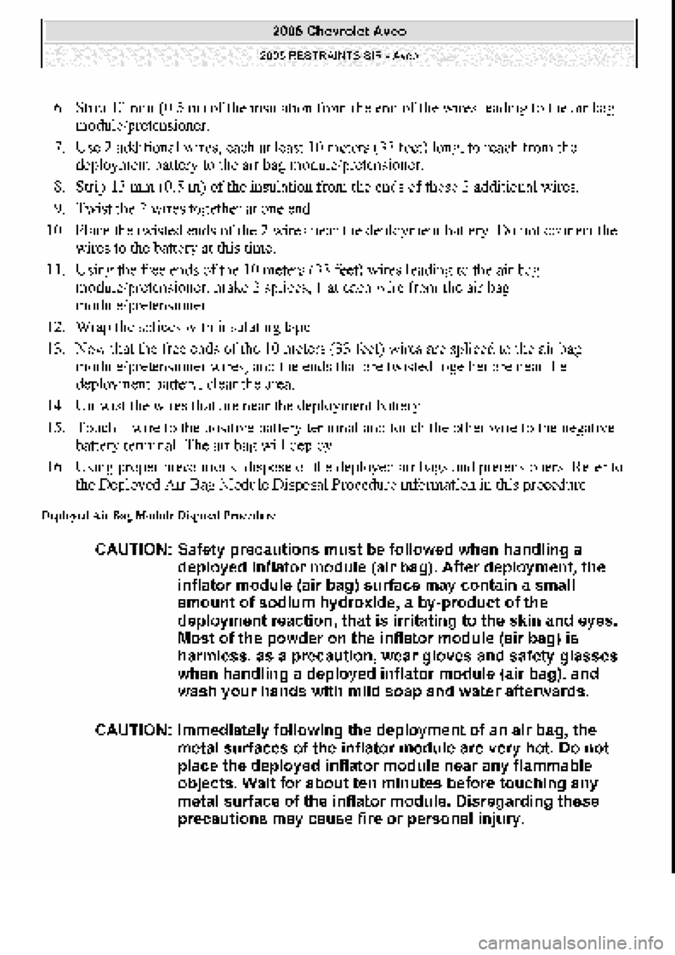 CHEVROLET AVEO 2002 Service Repair Manual CHEVROLET AVEO 2002 Service Repair Manual