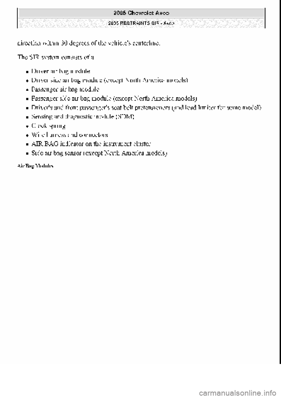 CHEVROLET AVEO 2002 Service Repair Manual CHEVROLET AVEO 2002 Service Repair Manual