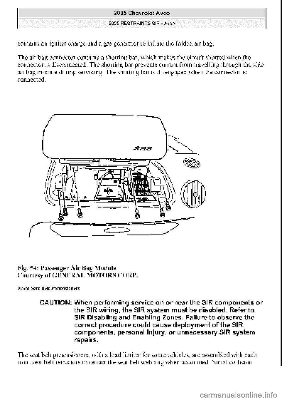 CHEVROLET AVEO 2002 Service Repair Manual CHEVROLET AVEO 2002 Service Repair Manual