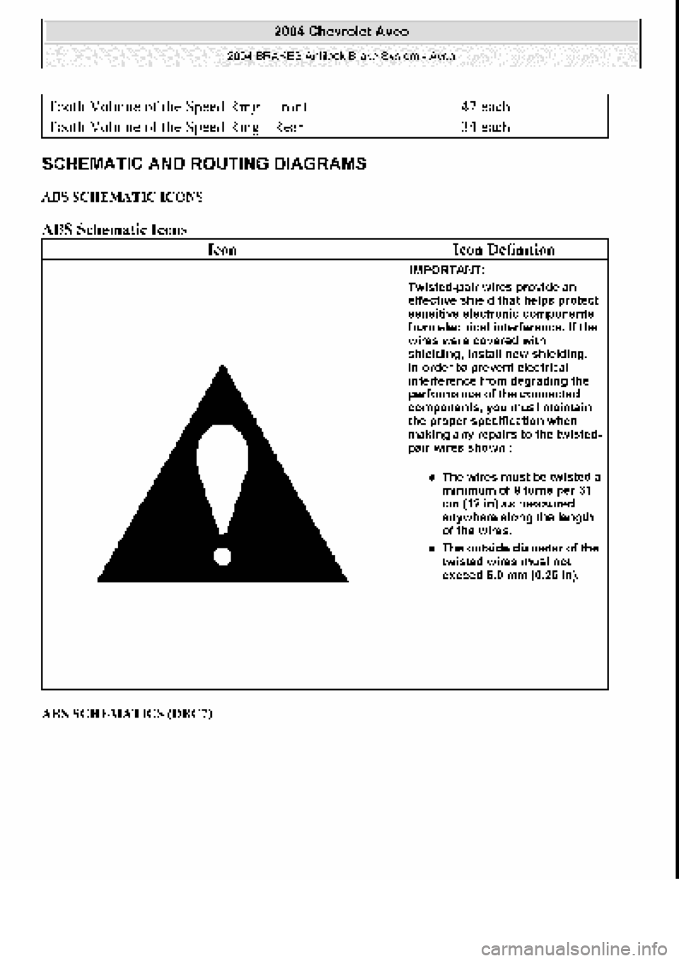 CHEVROLET AVEO 2002 Service Repair Manual CHEVROLET AVEO 2002 Service Repair Manual