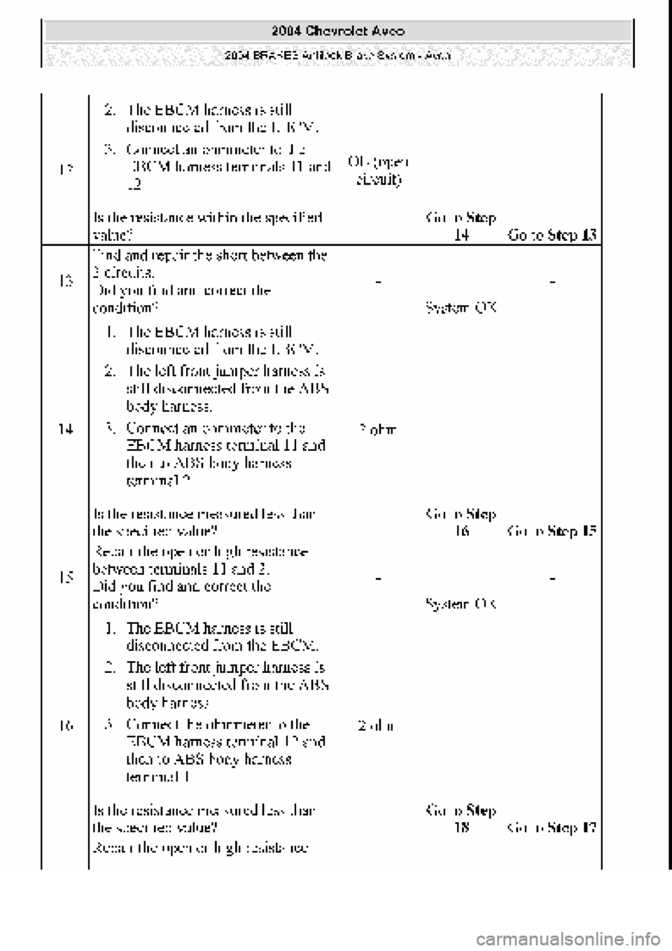 CHEVROLET AVEO 2002  Service Repair Manual 