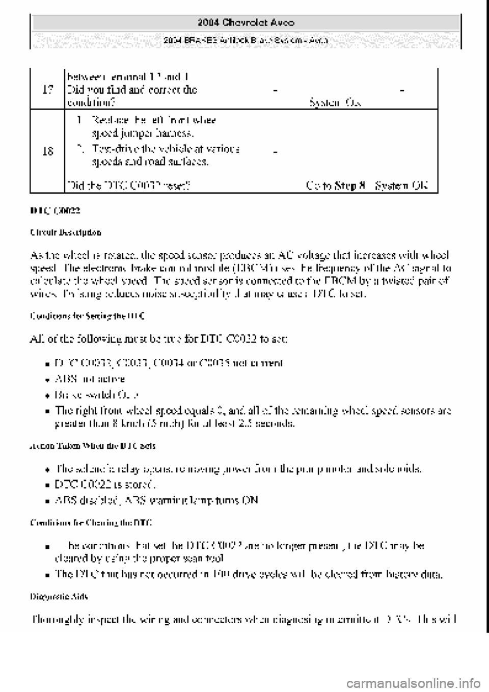 CHEVROLET AVEO 2002  Service Repair Manual 