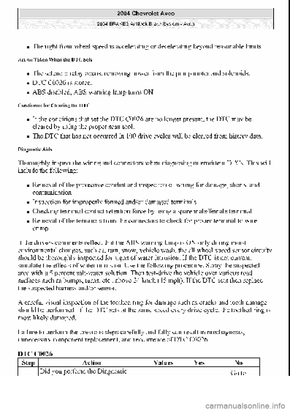 CHEVROLET AVEO 2002  Service Repair Manual 