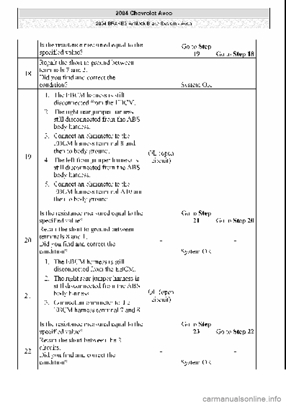 CHEVROLET AVEO 2002  Service Repair Manual 