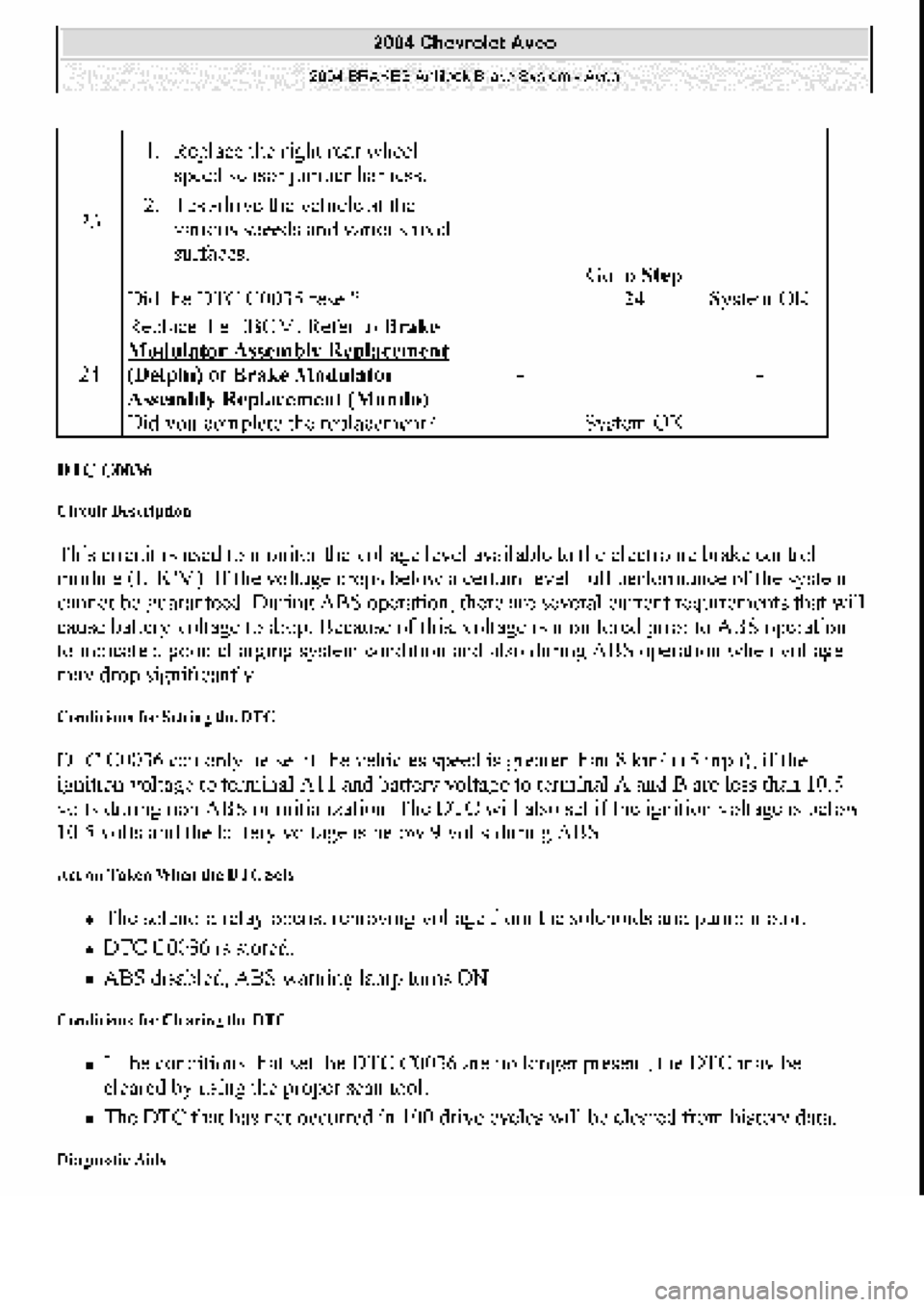 CHEVROLET AVEO 2002  Service Repair Manual 