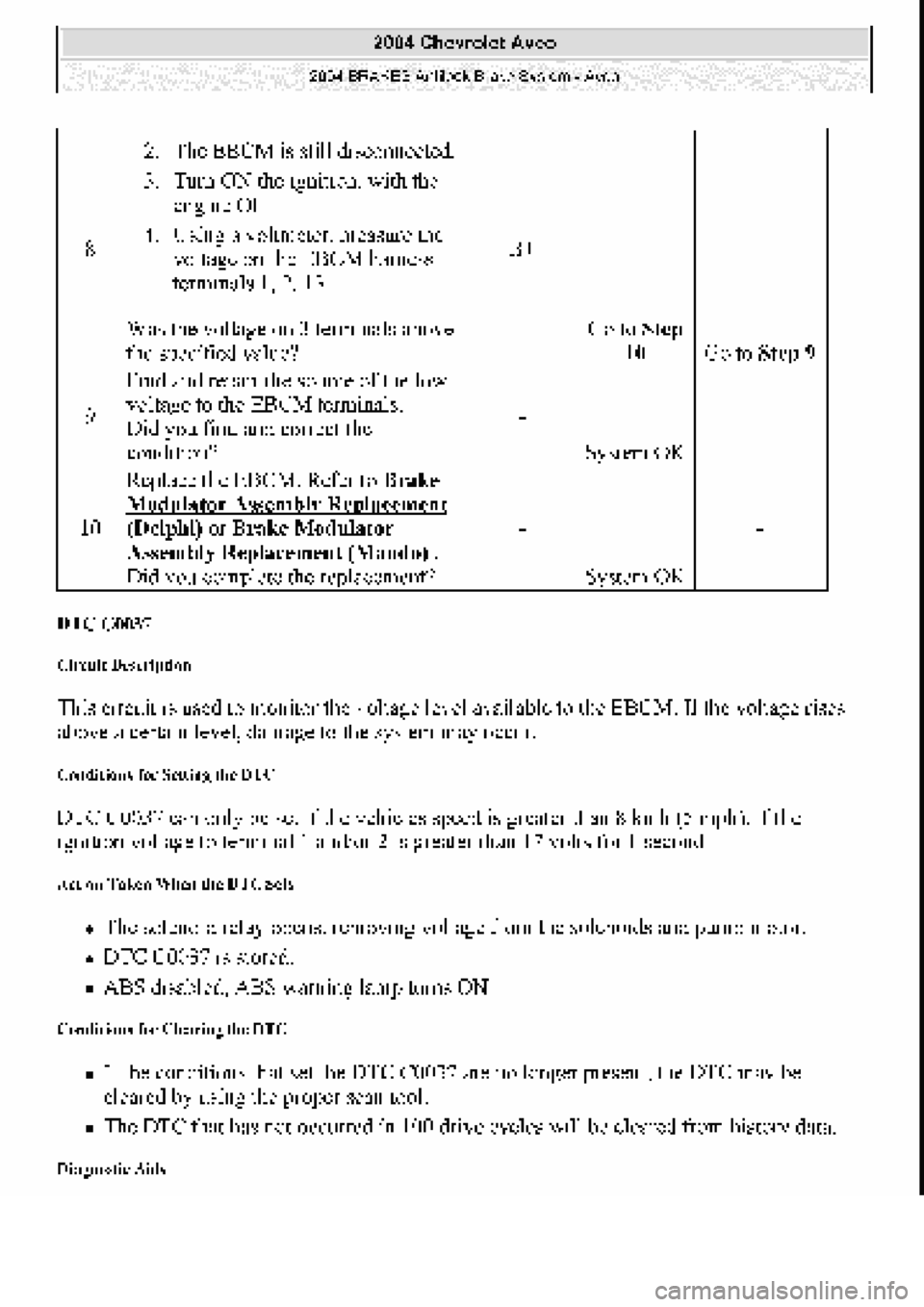 CHEVROLET AVEO 2002  Service Repair Manual 