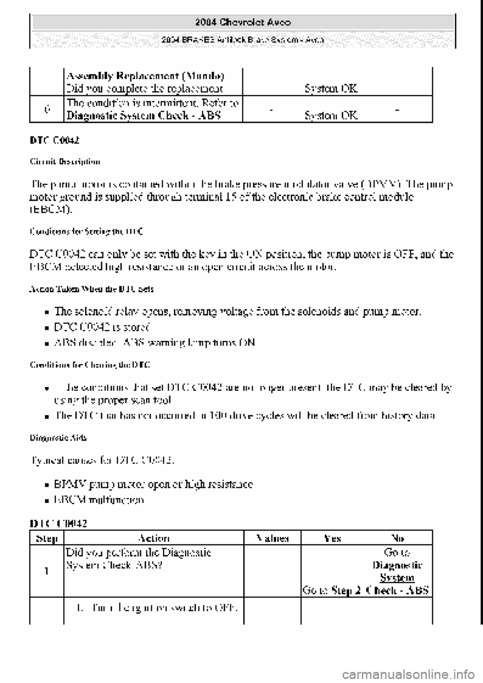 CHEVROLET AVEO 2002  Service Repair Manual 