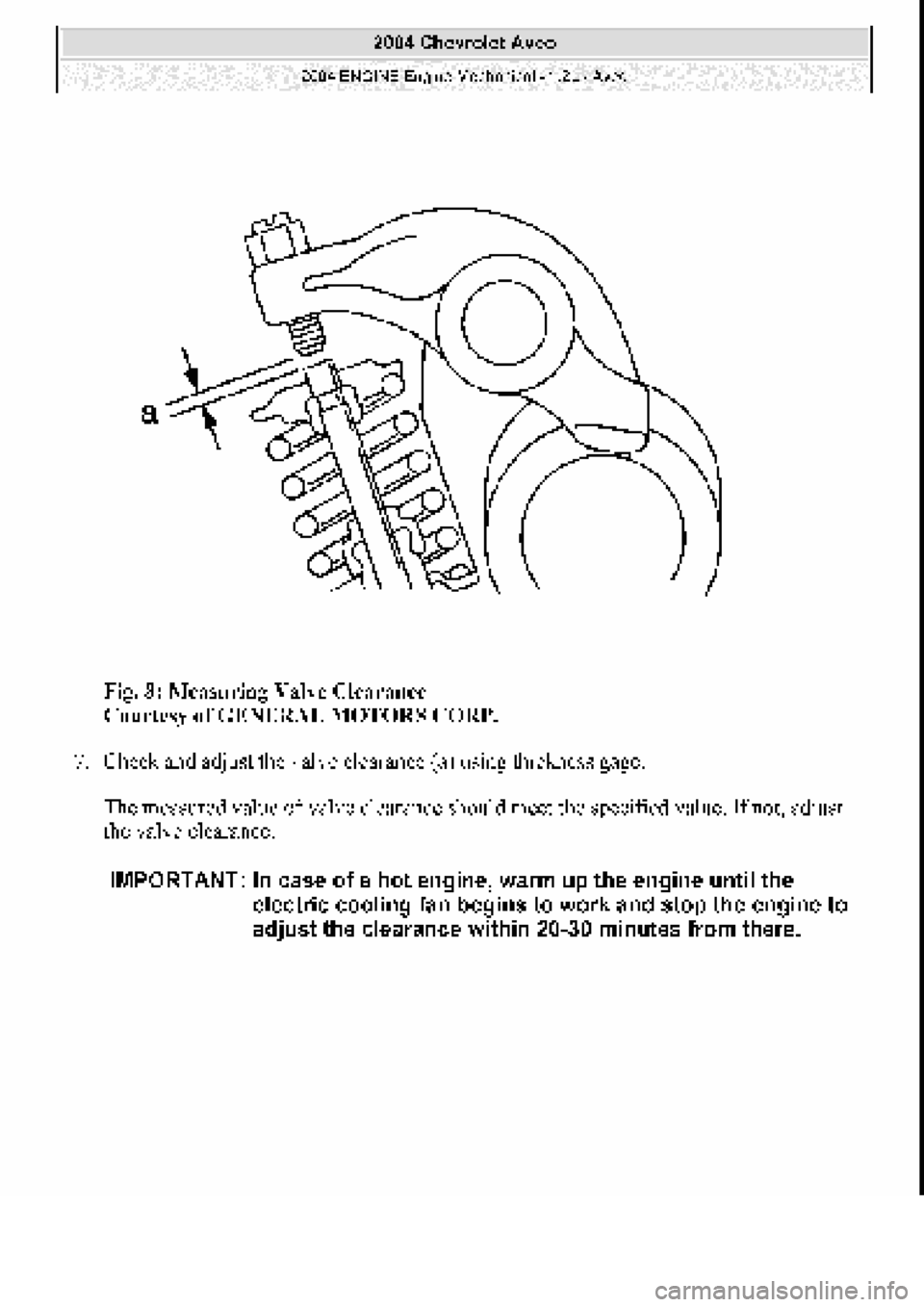 CHEVROLET AVEO 2002  Service Owners Manual 