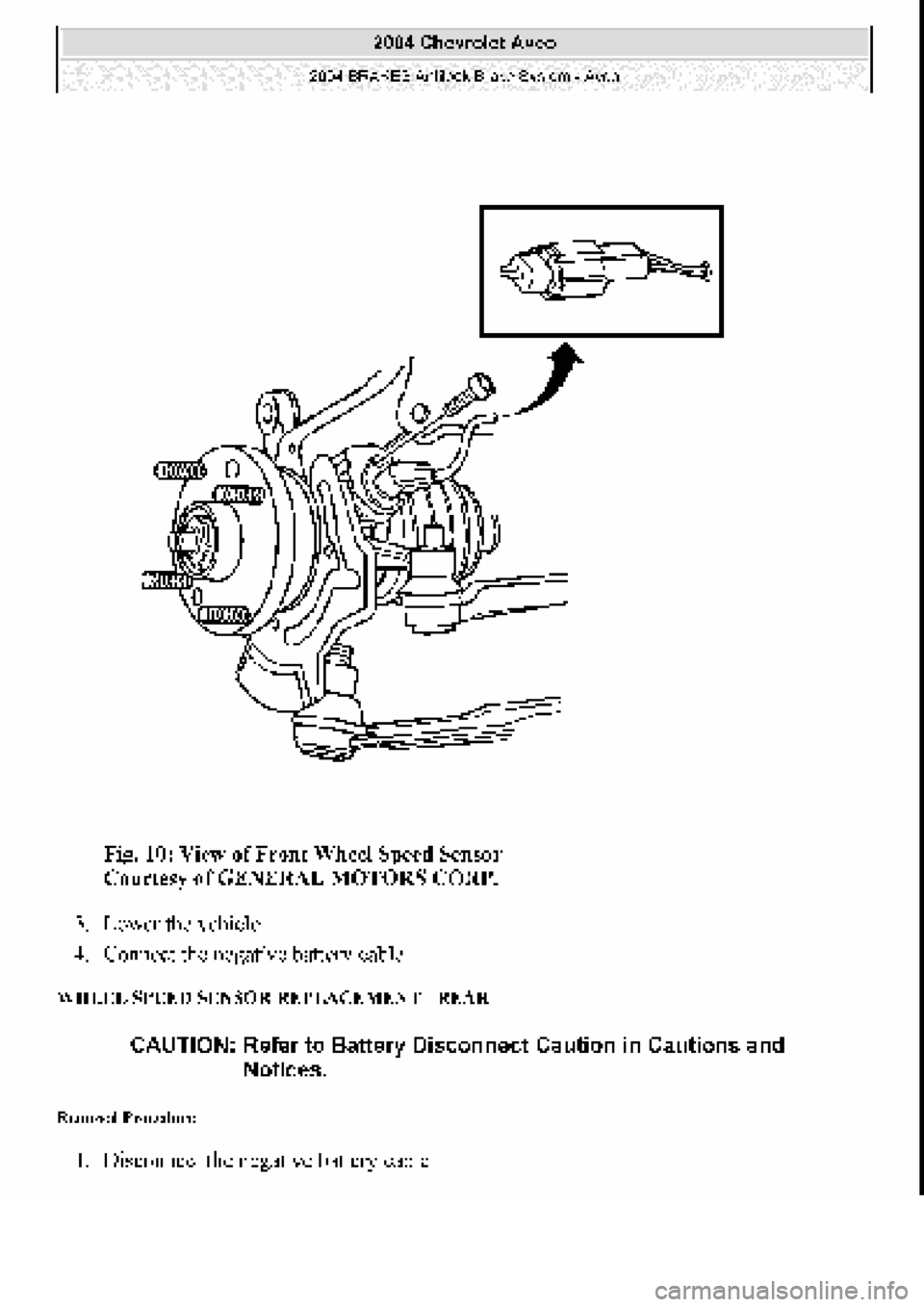 CHEVROLET AVEO 2002  Service Repair Manual 