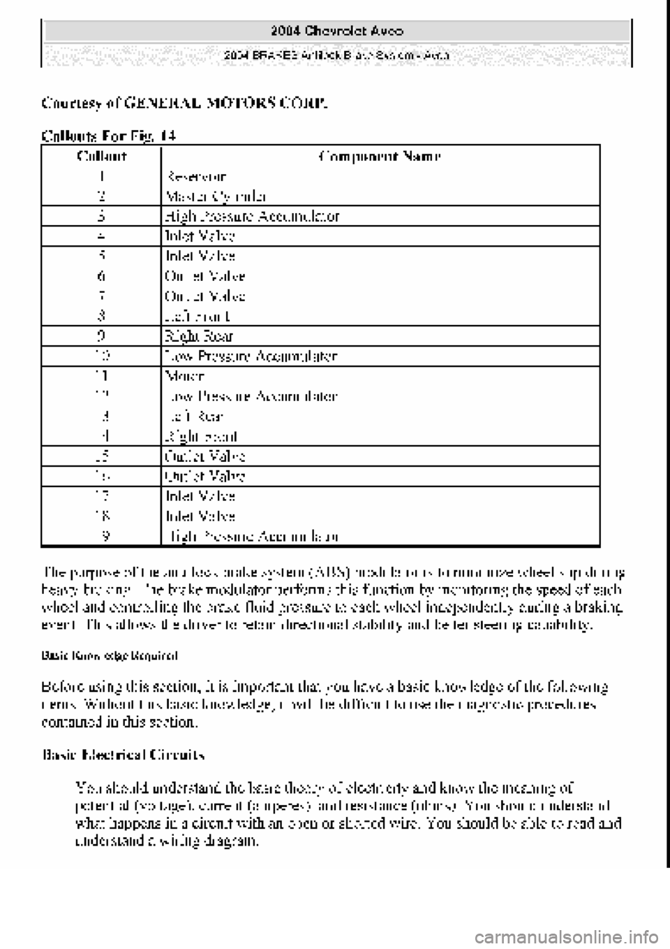 CHEVROLET AVEO 2002  Service Repair Manual 