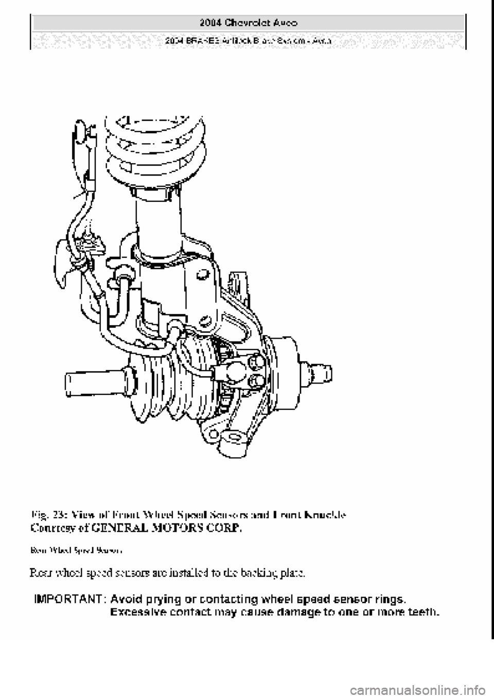 CHEVROLET AVEO 2002  Service Repair Manual 