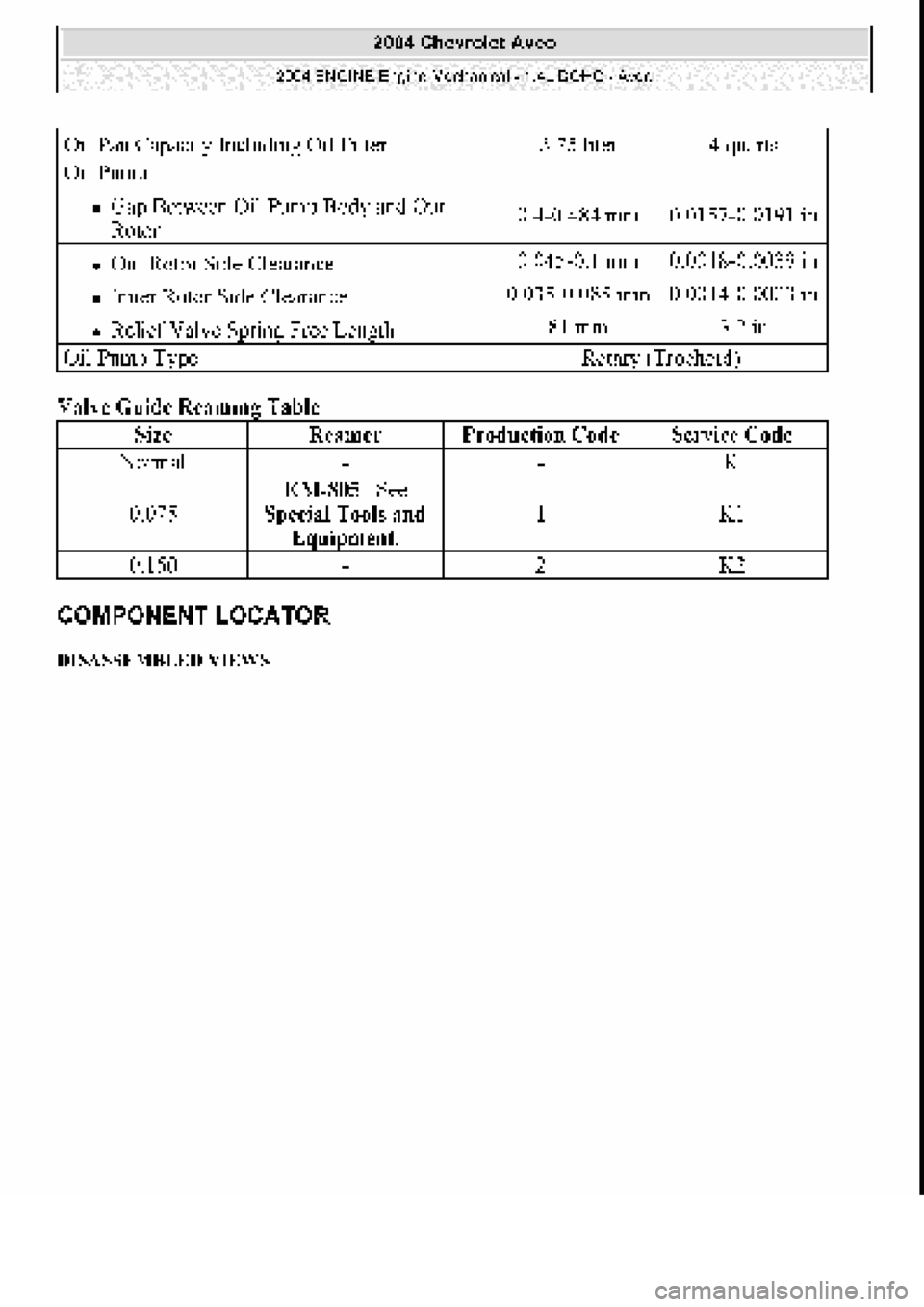 CHEVROLET AVEO 2002 Service Repair Manual CHEVROLET AVEO 2002 Service Repair Manual