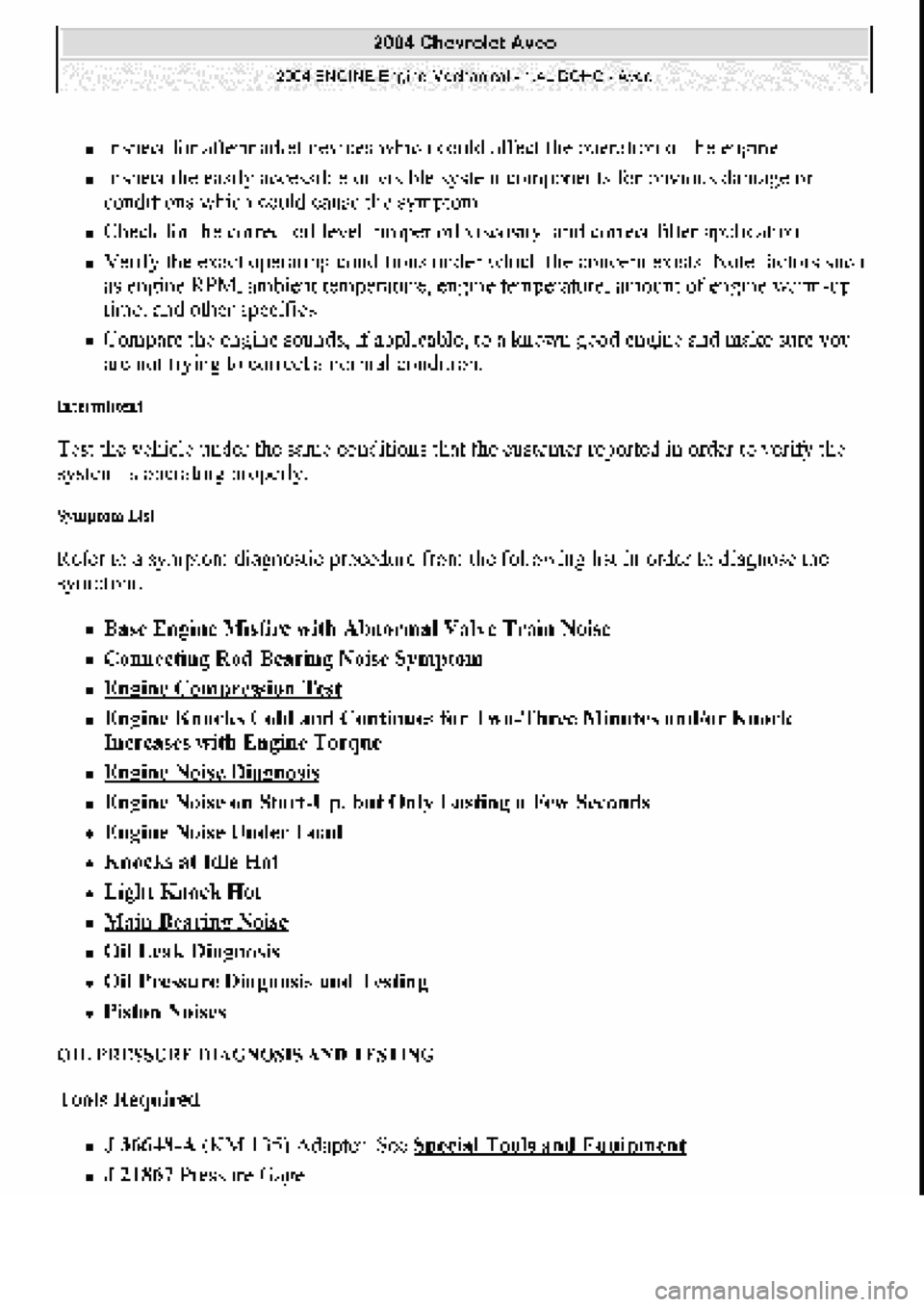 CHEVROLET AVEO 2002 Service Repair Manual CHEVROLET AVEO 2002 Service Repair Manual