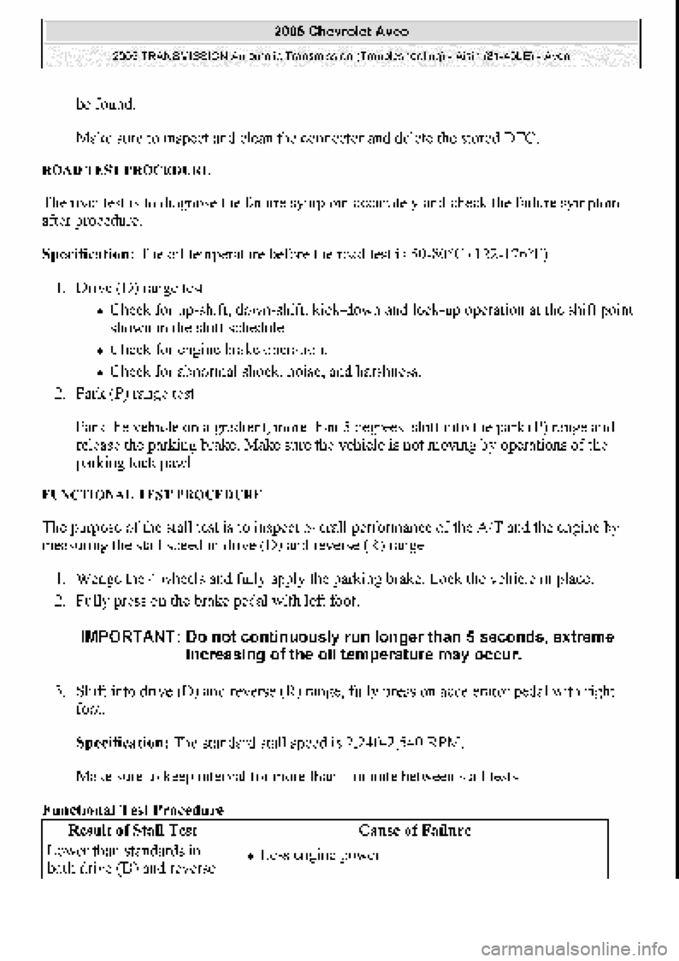 CHEVROLET AVEO 2002  Service Repair Manual 