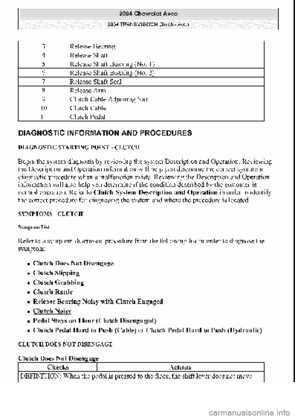 CHEVROLET AVEO 2002  Service Repair Manual 