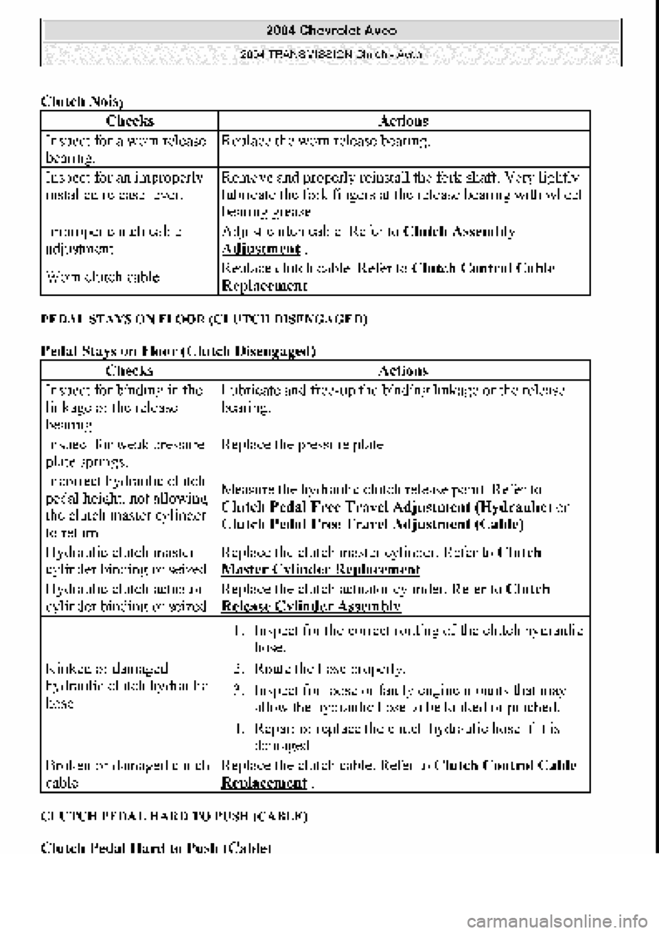 CHEVROLET AVEO 2002  Service Repair Manual 