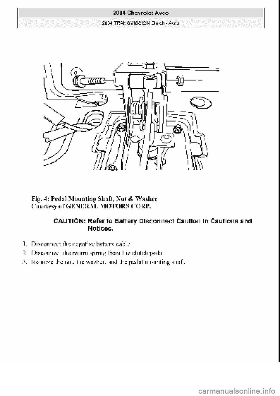 CHEVROLET AVEO 2002  Service Repair Manual 
