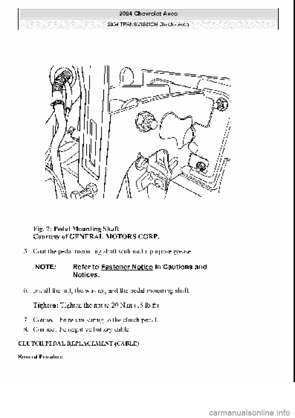 CHEVROLET AVEO 2002  Service Repair Manual 
