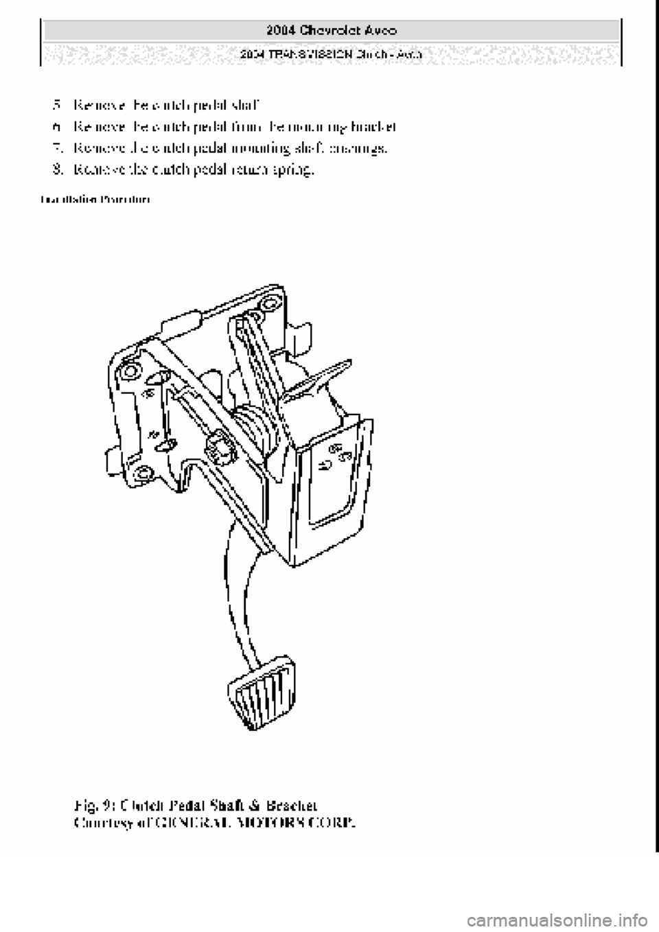 CHEVROLET AVEO 2002  Service Repair Manual 