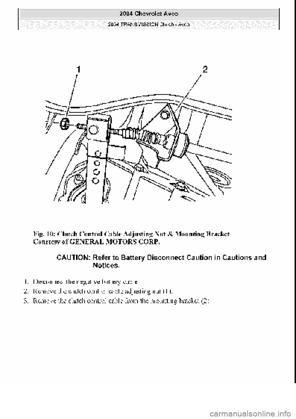 CHEVROLET AVEO 2002  Service Repair Manual 
