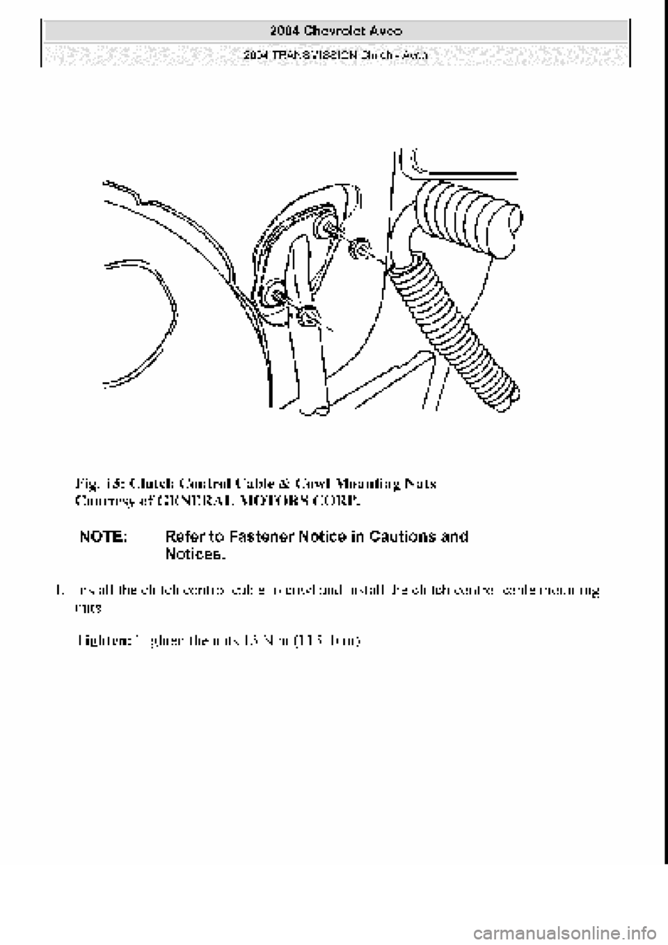 CHEVROLET AVEO 2002  Service Repair Manual 