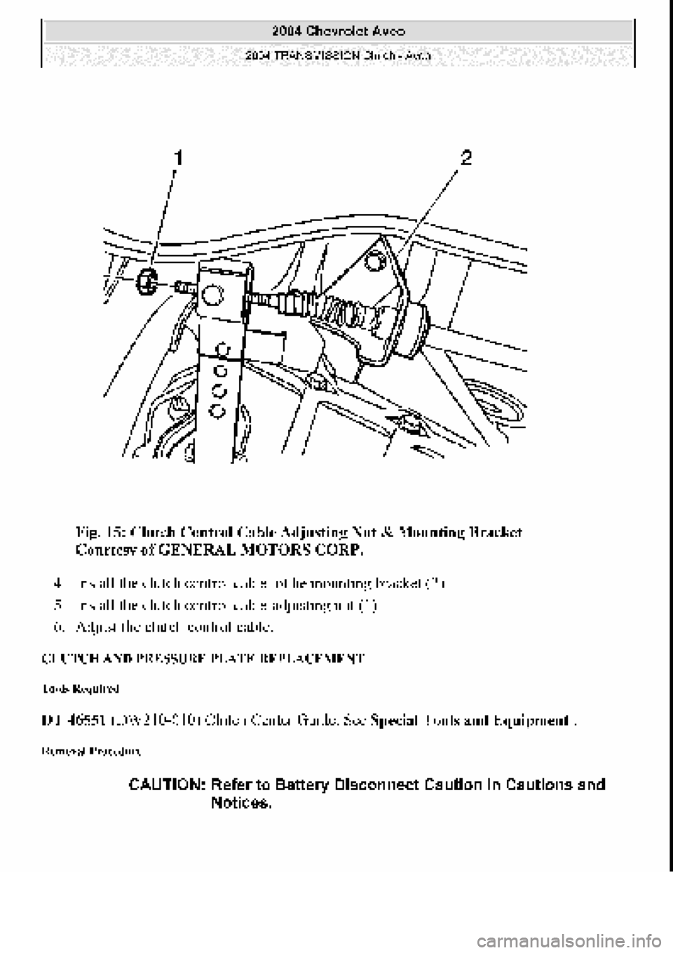 CHEVROLET AVEO 2002  Service Repair Manual 