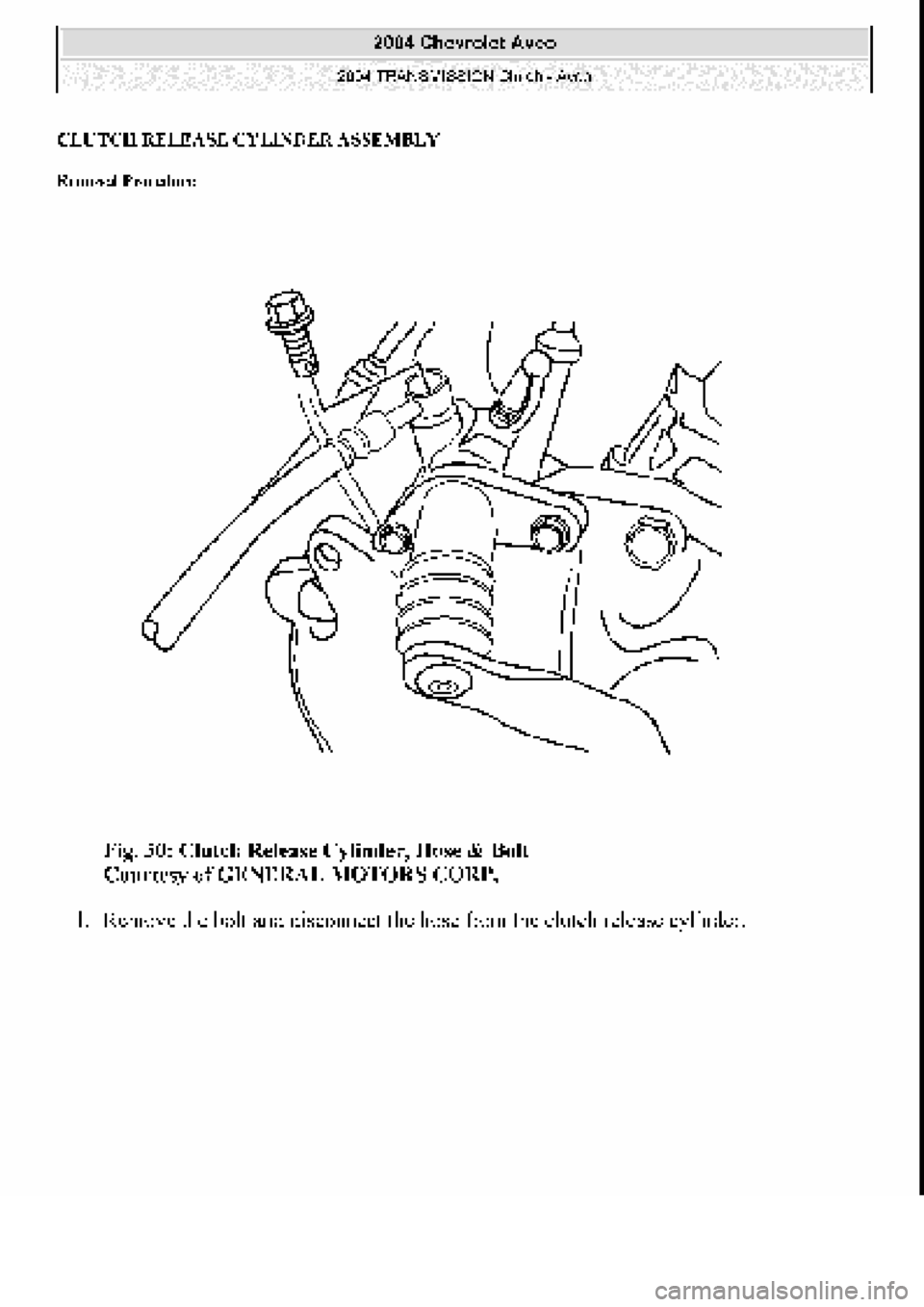 CHEVROLET AVEO 2002  Service Repair Manual 