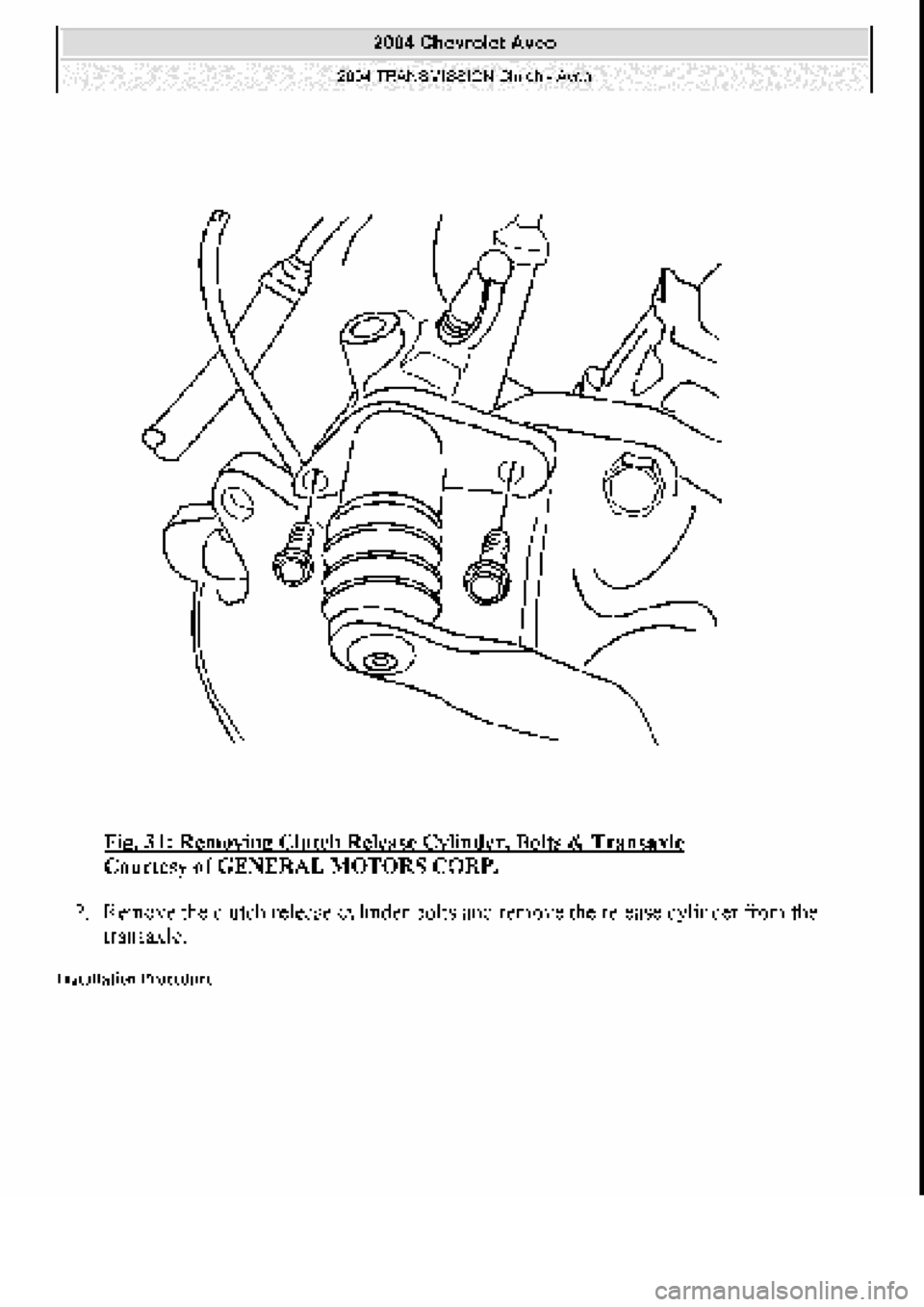 CHEVROLET AVEO 2002  Service Repair Manual 