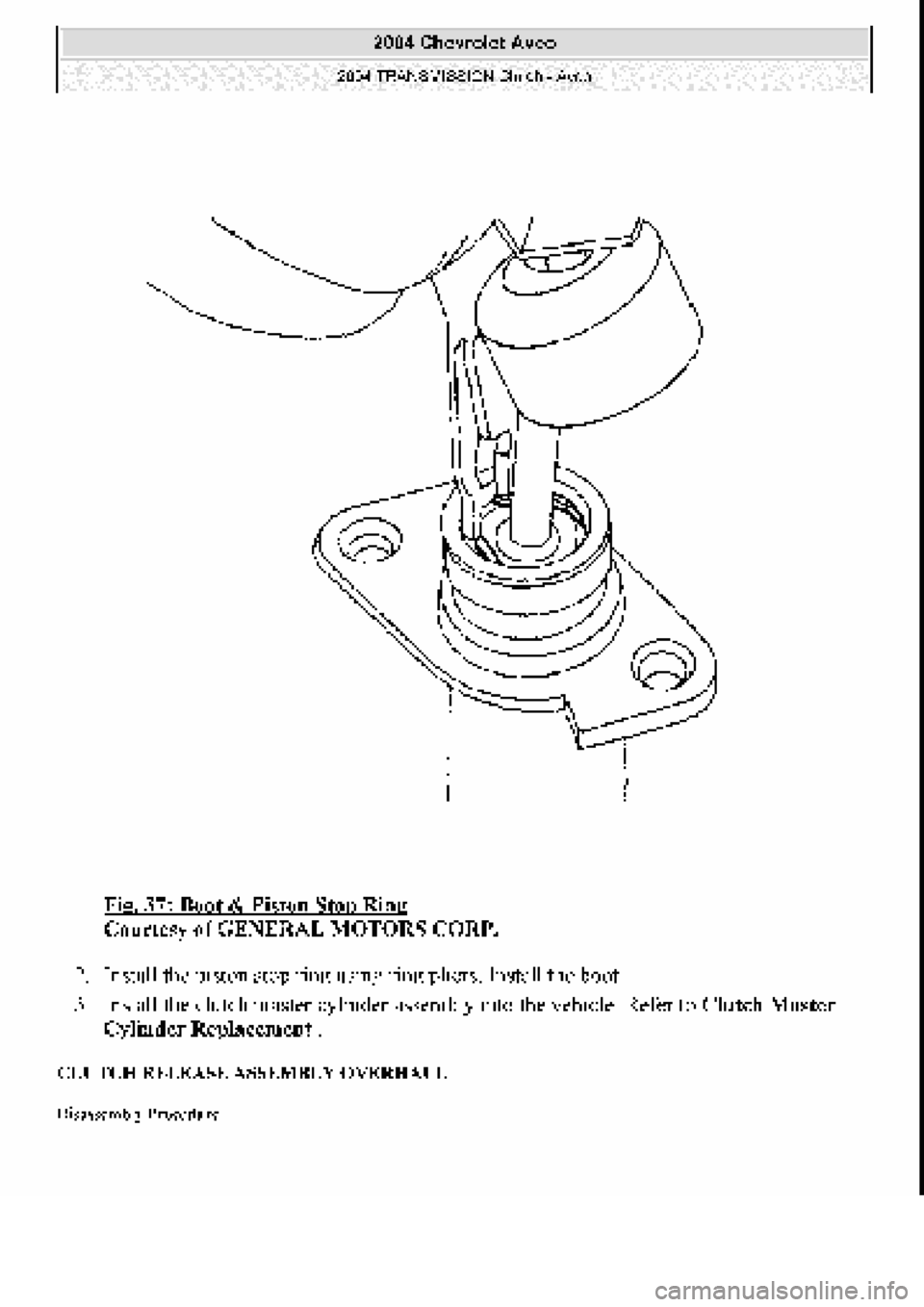 CHEVROLET AVEO 2002  Service Repair Manual 