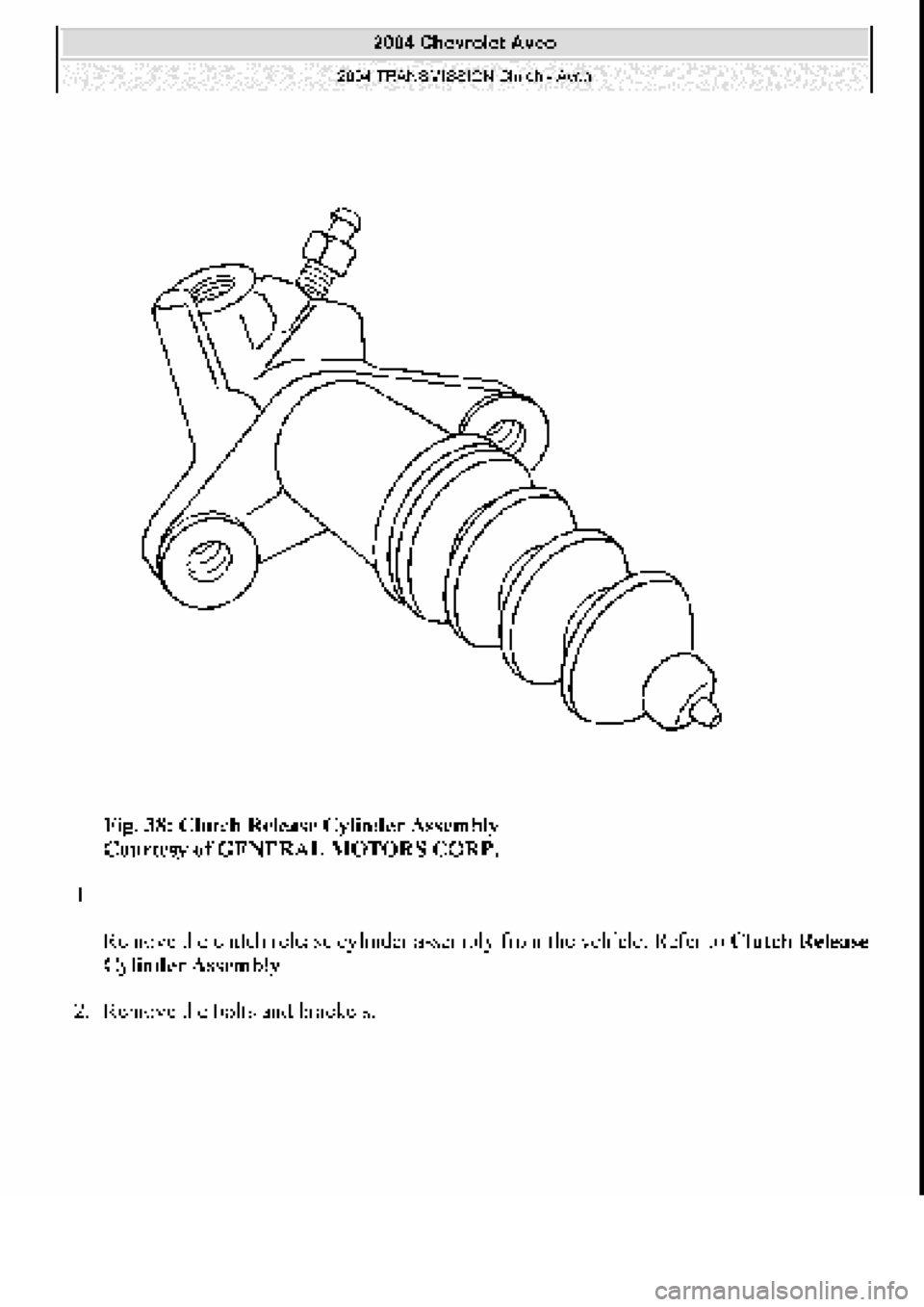 CHEVROLET AVEO 2002  Service Repair Manual 