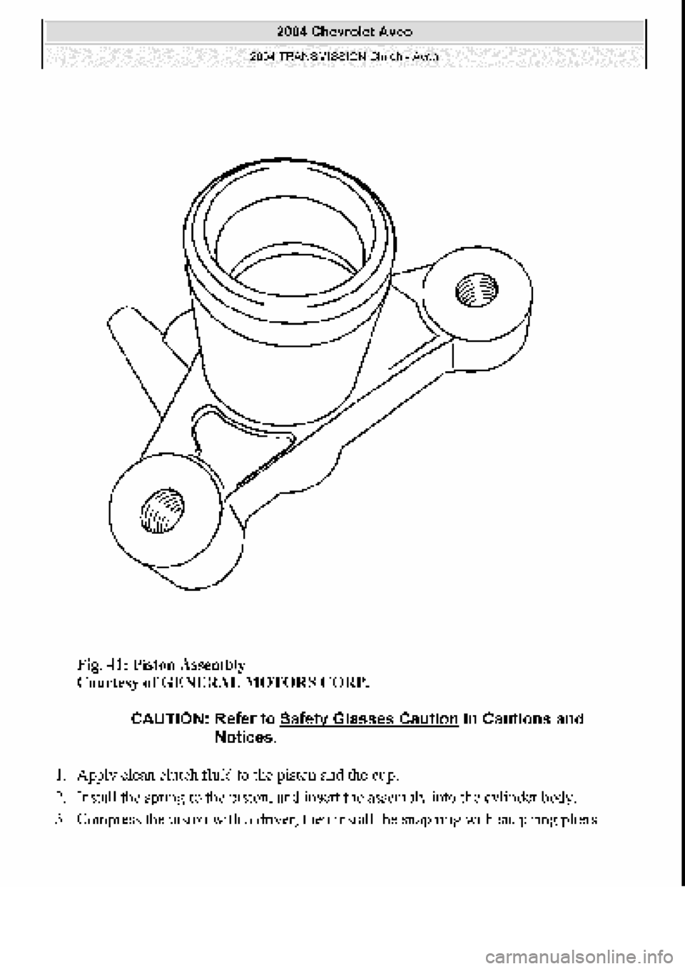 CHEVROLET AVEO 2002  Service Repair Manual 
