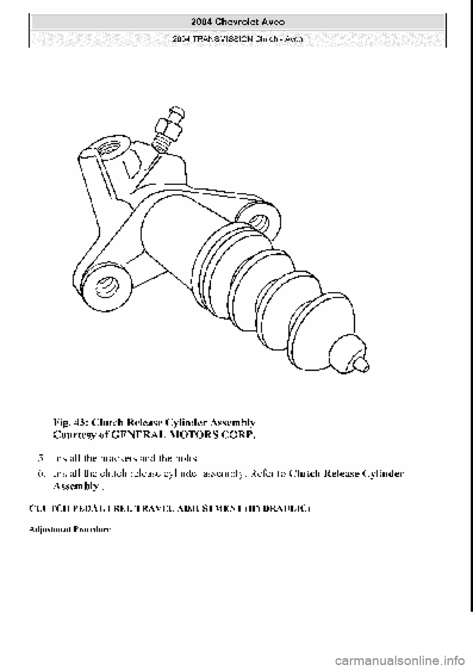 CHEVROLET AVEO 2002  Service Repair Manual 