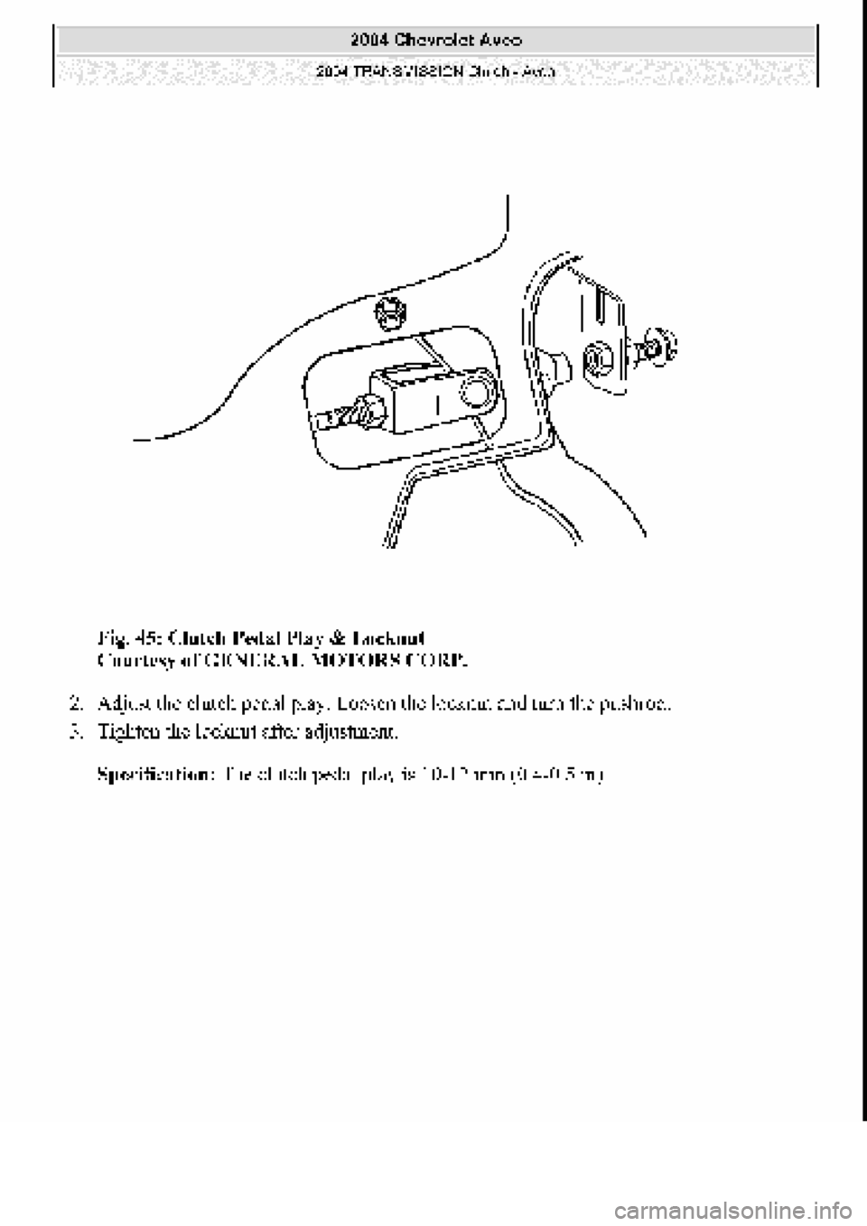 CHEVROLET AVEO 2002  Service Repair Manual 