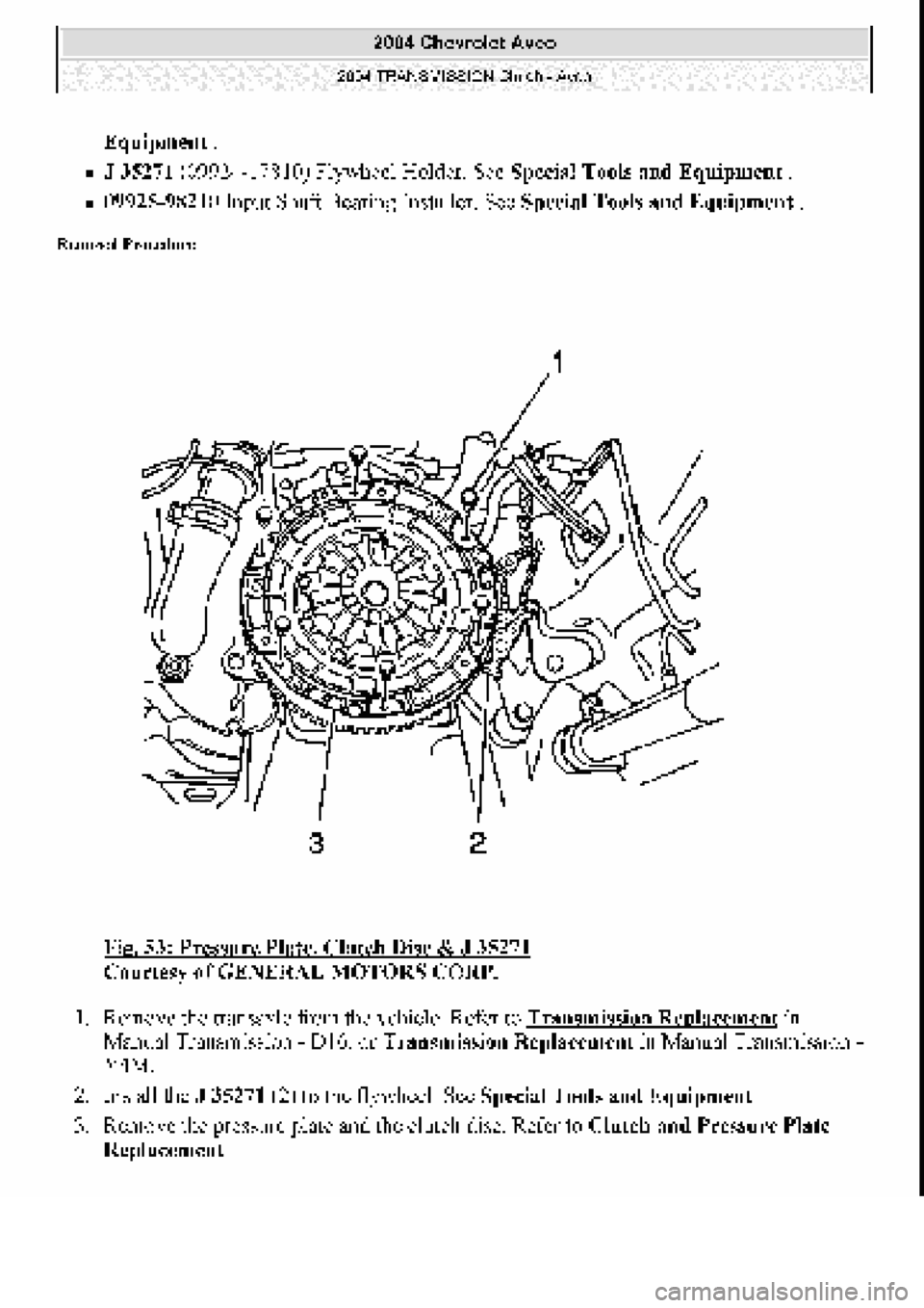 CHEVROLET AVEO 2002  Service Repair Manual 